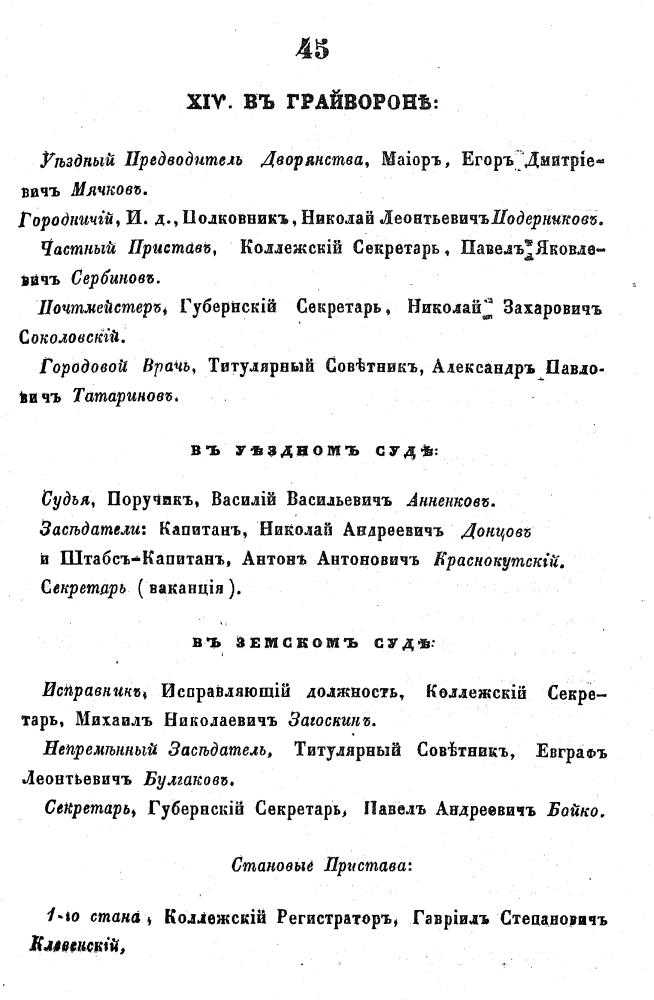 Адрес-календарь, или общий штат Курской губернии. 1855 г.